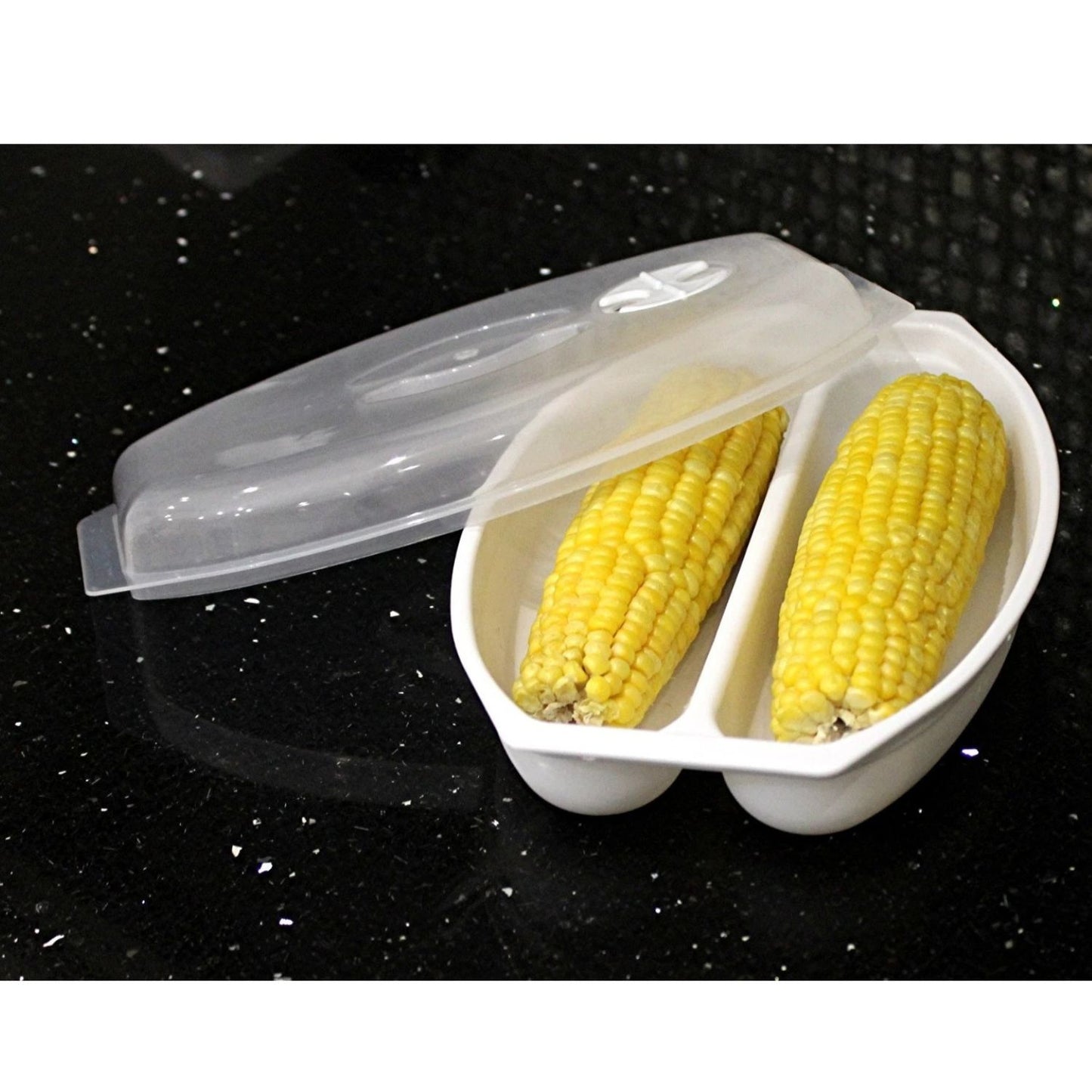 Home Collection Microwave Corn Steamer with Vented Lid