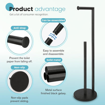 Home Collection Free Standing Toilet Paper Holder Stand with Storage