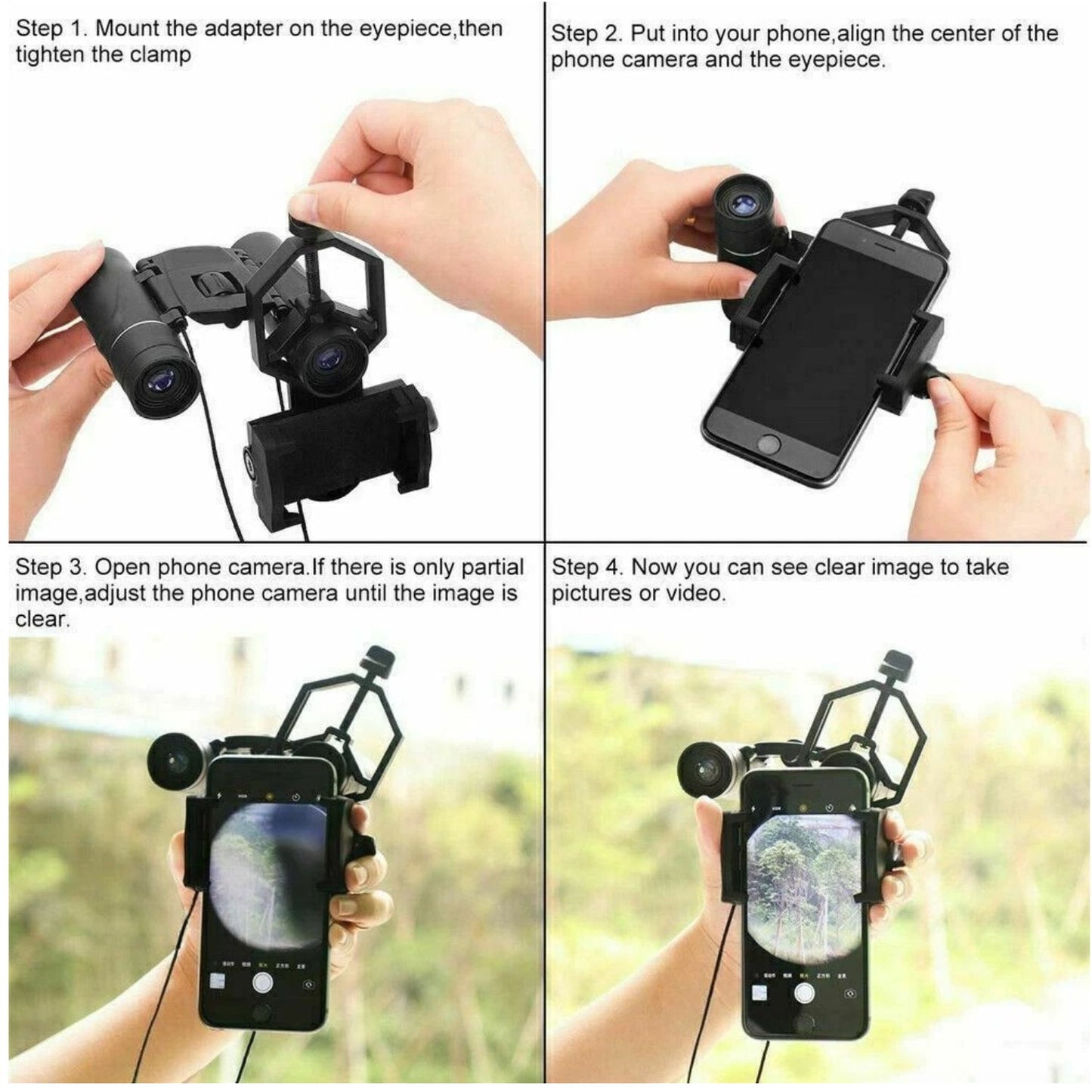 Home Collection Universal Telescope Cell Phone Mount Adapter
