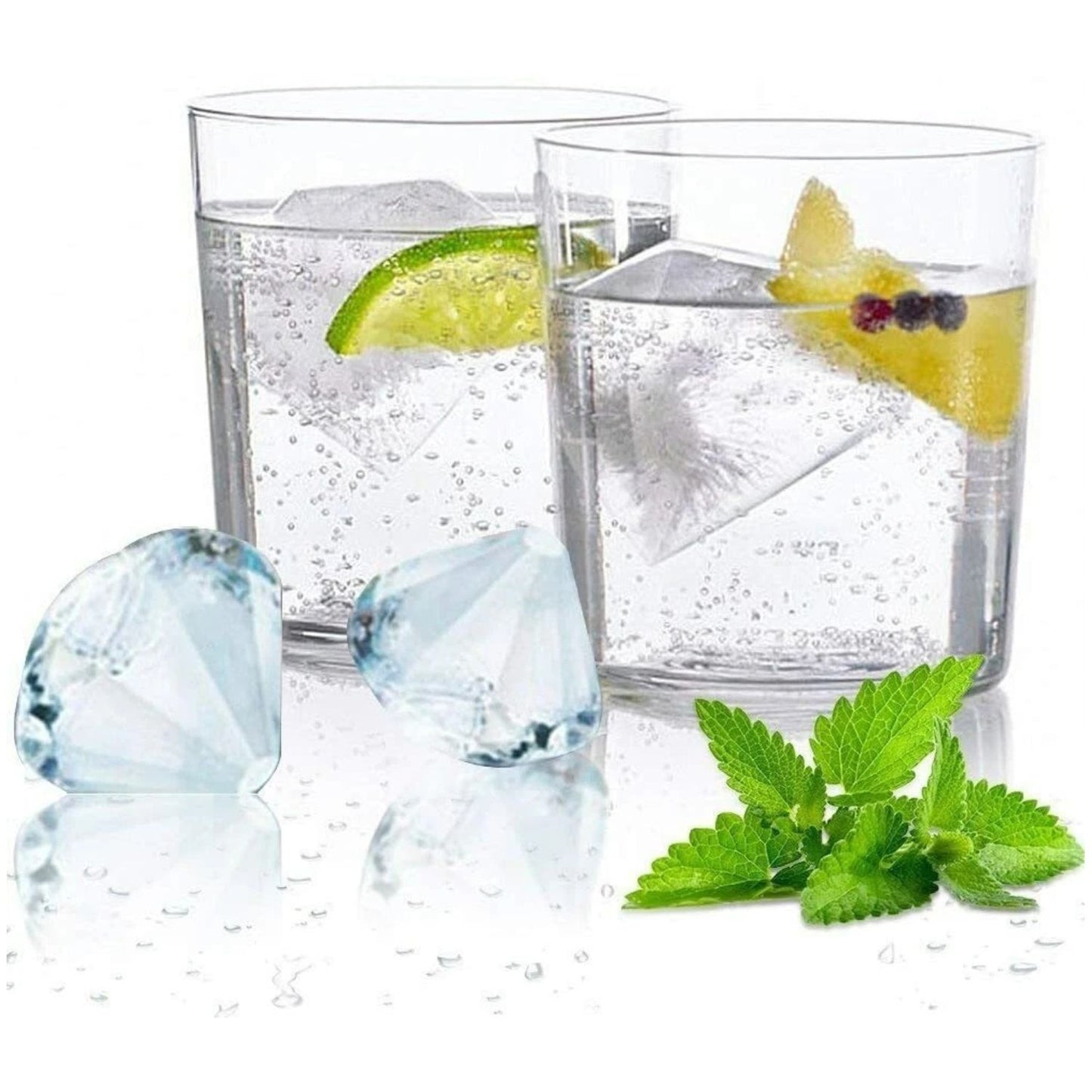Home Collection Large Silicone 3D Diamond Ice Cube Tray