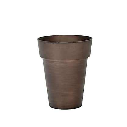 2Pcs Metallic Round Plastic Flower Plant Pots