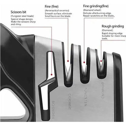 Home Collection 4-in-1 Knife Sharpener with Cut-Resistant Gloves