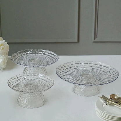Home Collection Stackable Clear Plastic Cupcake Stands