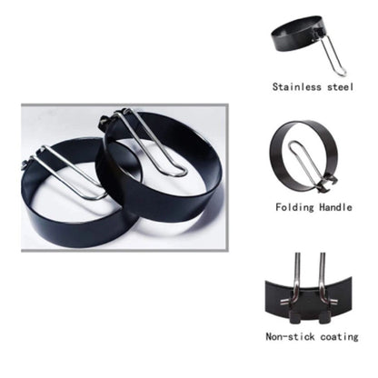 Home Collection Pack of 2 Nonstick Egg Shaper Pancake Mold Ring Set