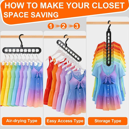 Home Collection Magic Space Saving Hangers with 9 Holes Closet Organizer