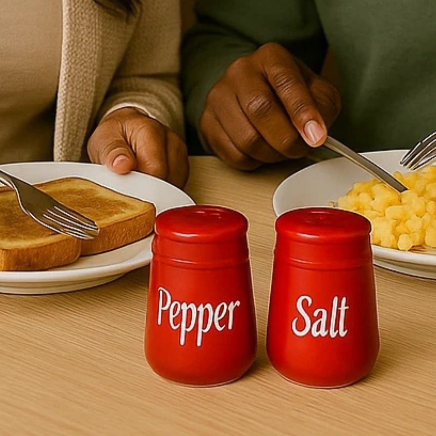 Home Collection Red Ceramic Salt and Pepper Shaker Set 2oz