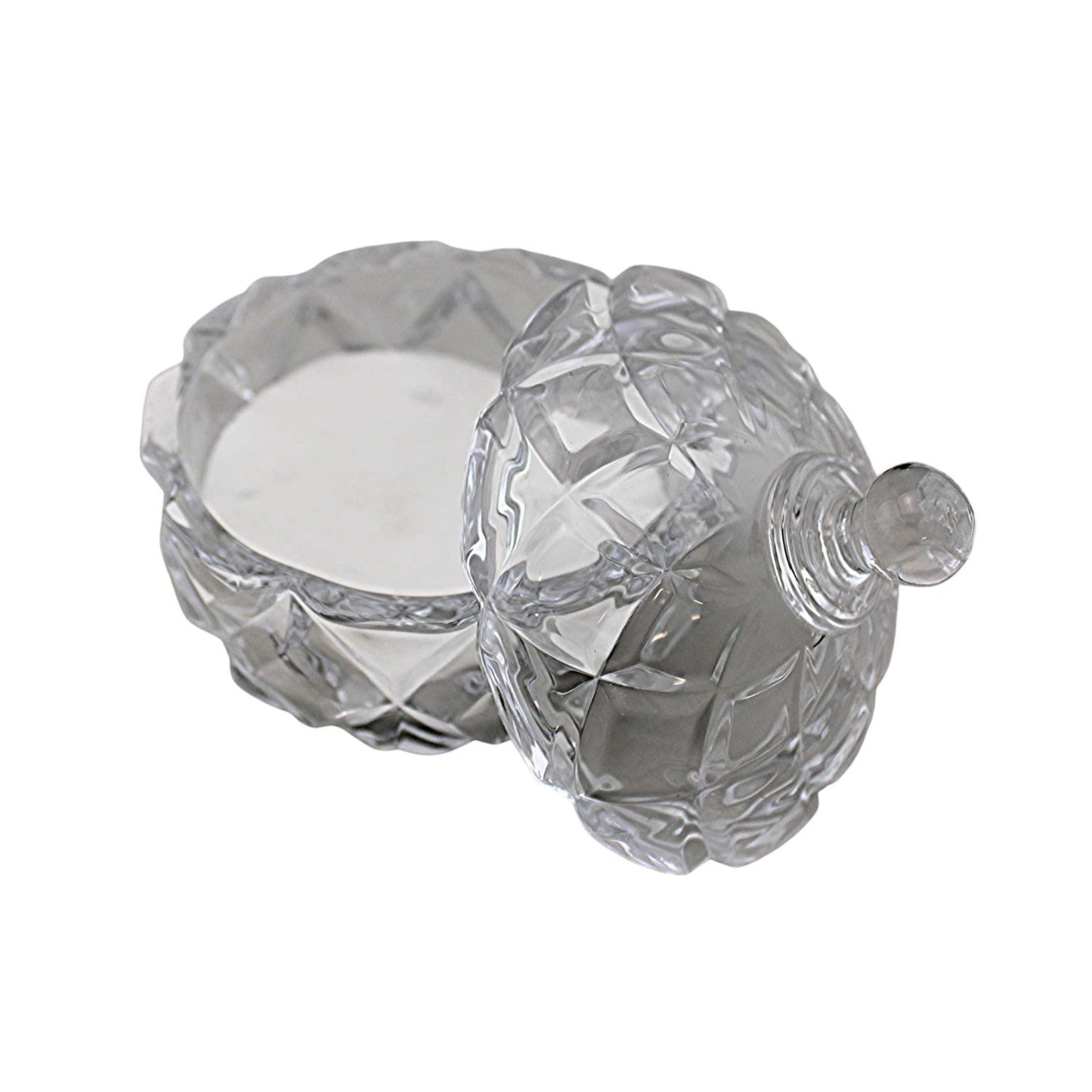 Home Collection Candy and Sugar Bowl with Lid Clear Kitchen Storage Container