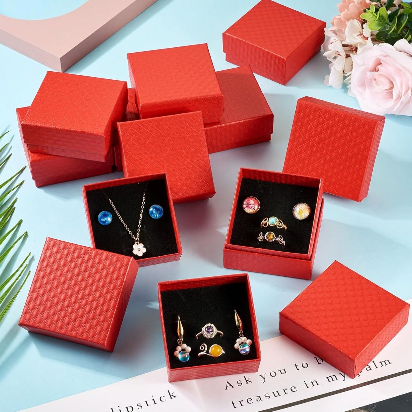 Home Collection Jewelry Display Case Cardboard Organizer Box