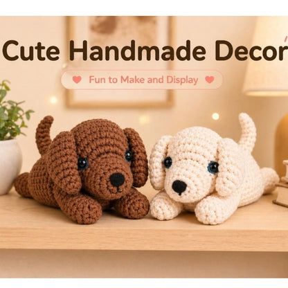 Home Collection Pack of 2 Golden Retriever Crochet Kit for Beginners