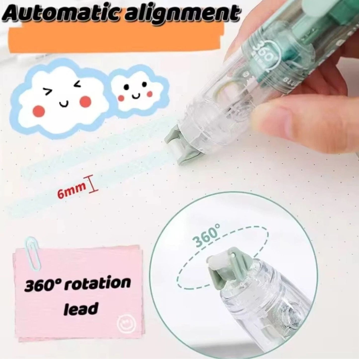 Home Collection Double Sided Tape Runner Roller with 2 Refills
