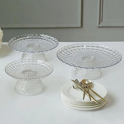 Home Collection Stackable Clear Plastic Cupcake Stands