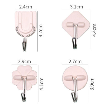 Home Collection Pack of 4 Heavy Duty Self Adhesive Wall Hooks