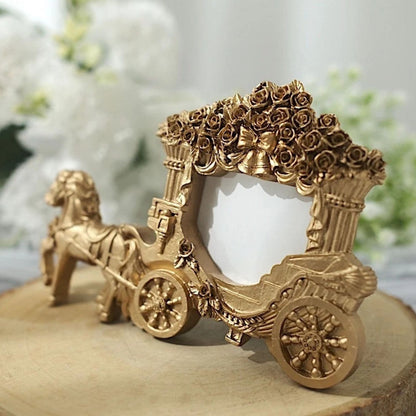 Home Collection Gold Horse Carriage Picture Frame 7"