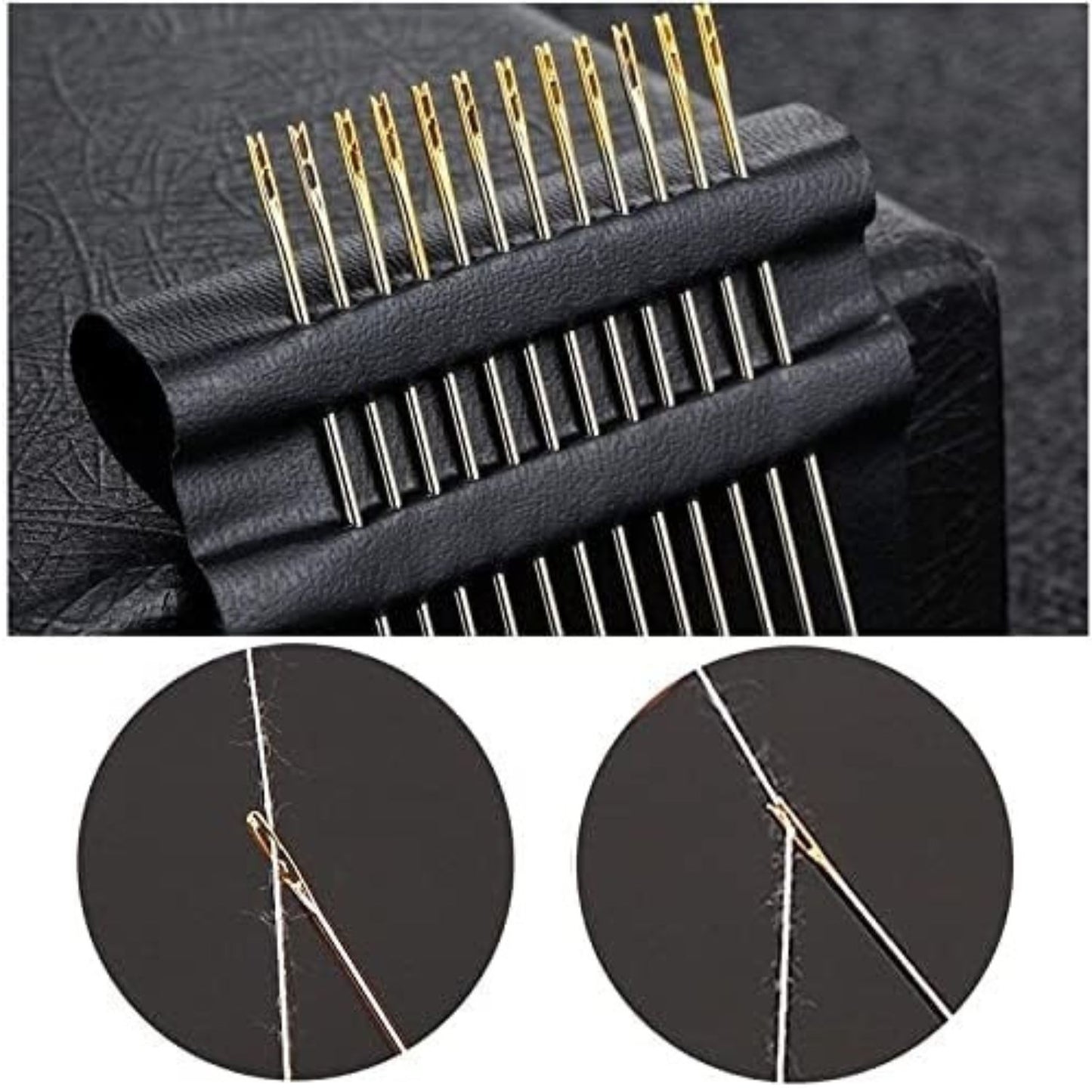 Home Collection Pack of 24 Self Threading Sewing Needles with Case