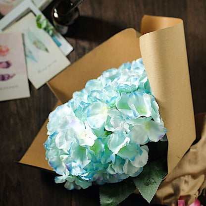 Home Collection  Pack of 25 Silk Hydrangea Flower Heads Artificial Floral Bouquet