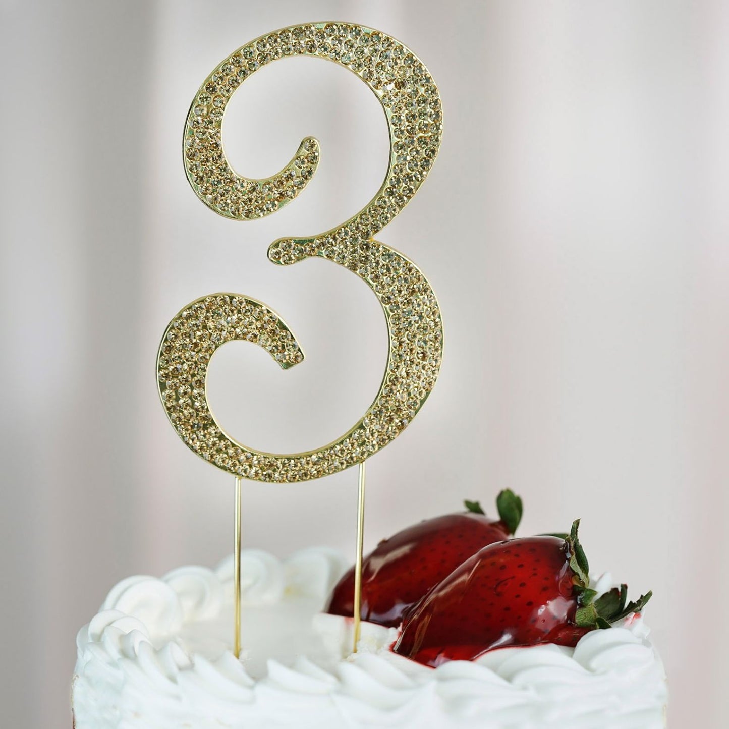 Home Collection Numbers Crystal Rhinestone Cake Topper 4.5 Inch