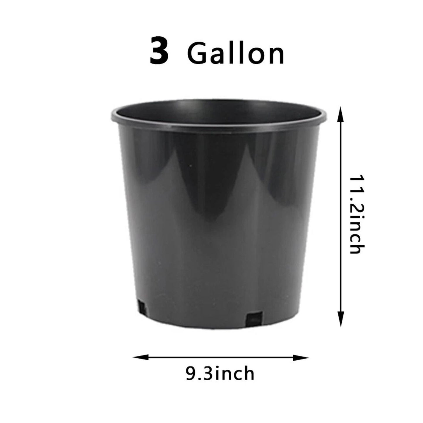 Home Collection Plastic Plant Pots Seed Starting Nursery Containers Pack of 5