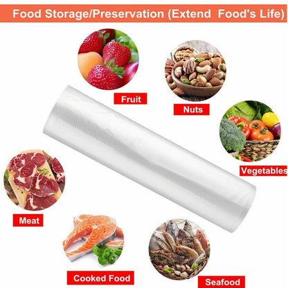 Home Collection Vacuum Sealer Bags 8"x196" Food Saver Roll