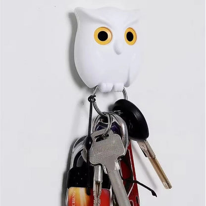 Home Collection Pack of 3 Owl Key Hanger Hooks Wall Mounted Key Holder Rack