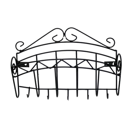Home Collection Black Wrought Iron Wall Key Rack