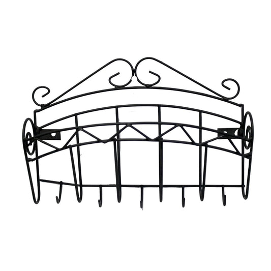 Home Collection Black Wrought Iron Wall Key Rack