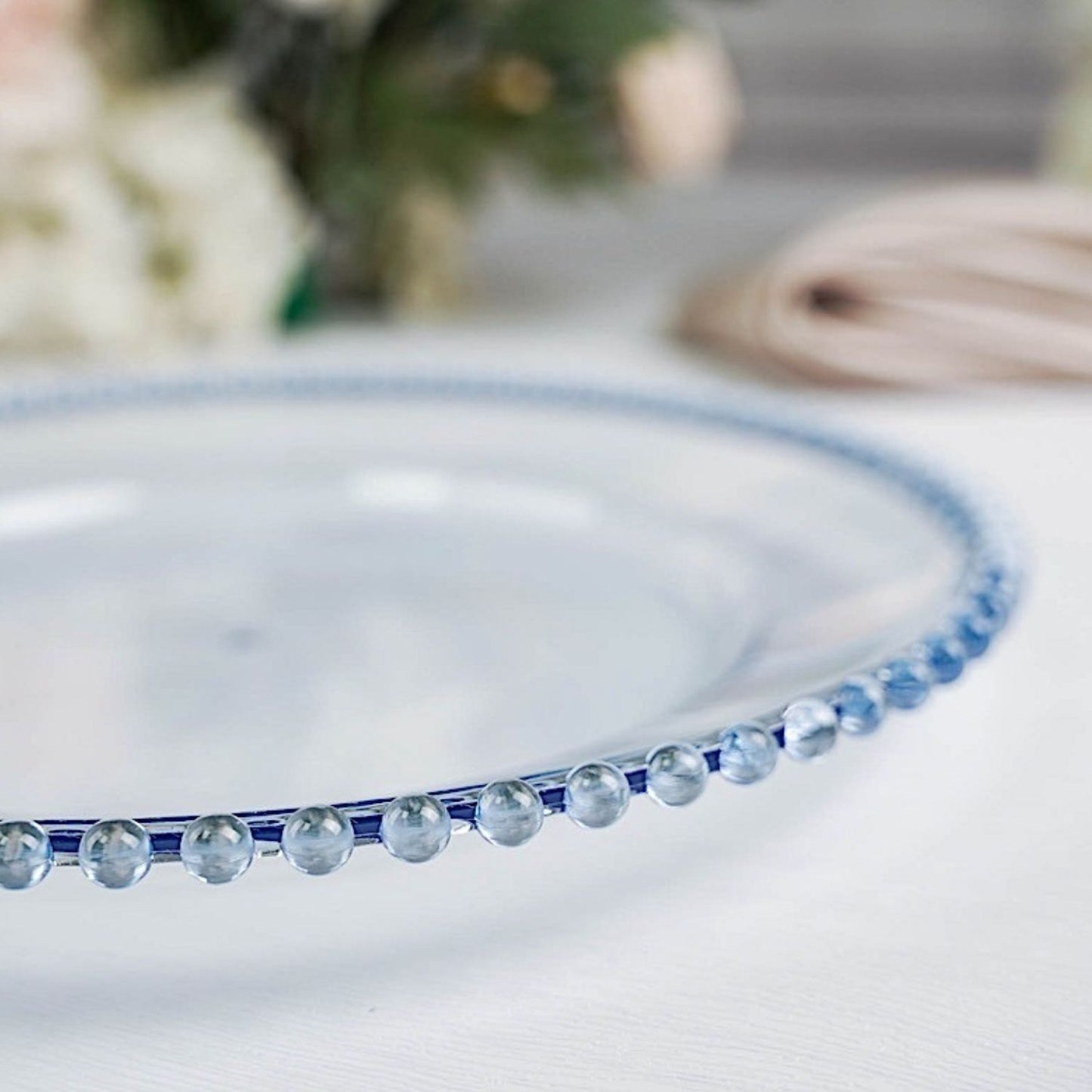 Home Collection 24-Pack Round Beaded Rim Charger Plates 12"