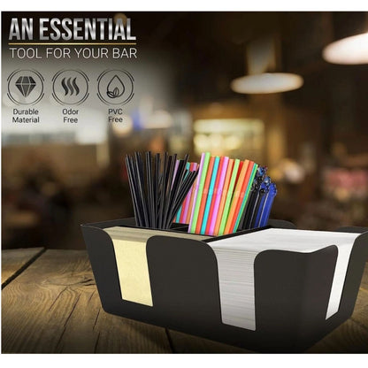 Home Collection Bar Caddy Organizer with Napkin Holder