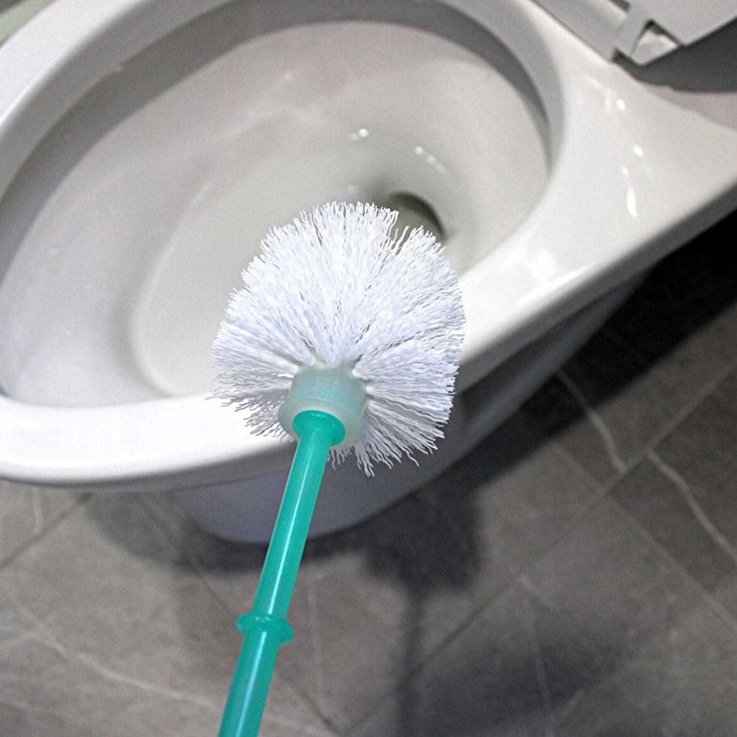 Home Collection Pack of 2 Standing Toilet Brush Set with Compact Holder