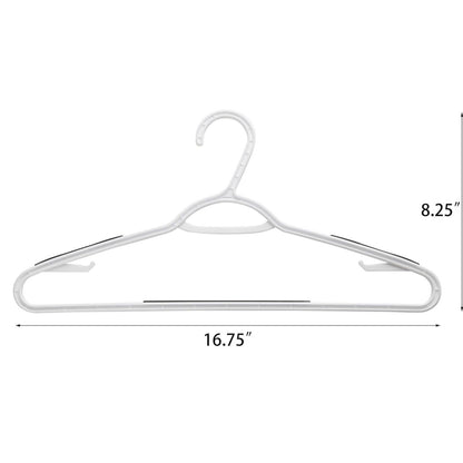 Home Collection 50 Pack Plastic Clothes Hangers with Non-Slip Pads