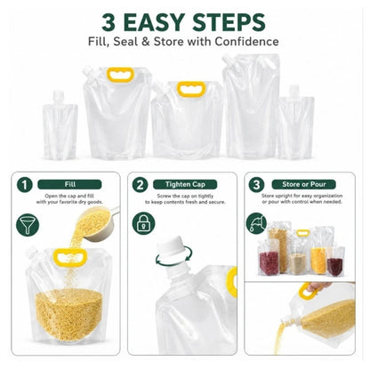 Home Collection Pack of 5 Grain Storage Bags