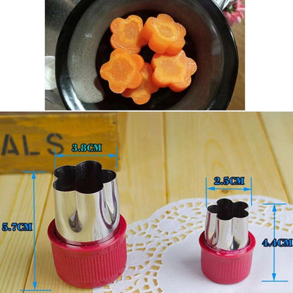 Home Collection 8Pcs Stainless Steel Flower Shape Fruit and Vegetable Cutter Mold Set