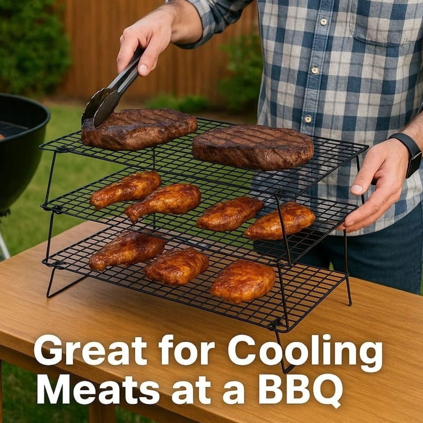 Home Collection 3-Tier Stackable Cooling Rack 15.75" x 10"