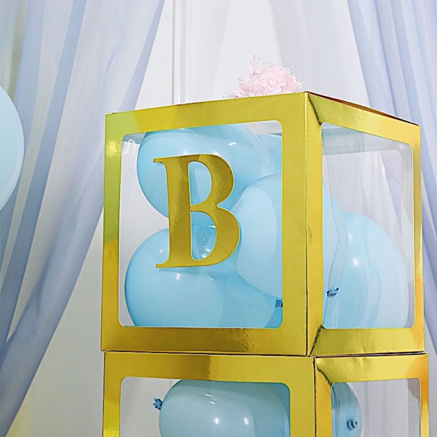 Home Collection Pack of 4 Gold Letter Stickers Backdrop 5"