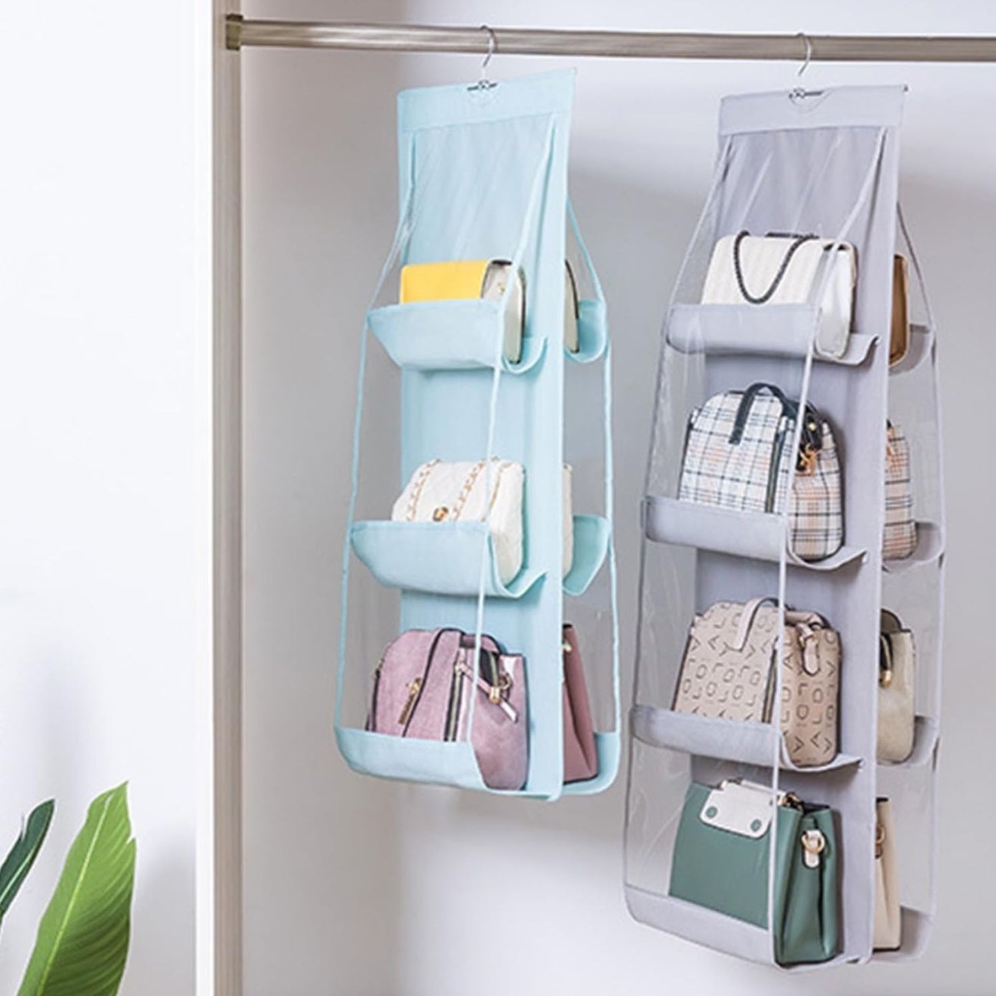Home Collection Hanging Handbag Purse Organizer 8 Pocket Closet Storage
