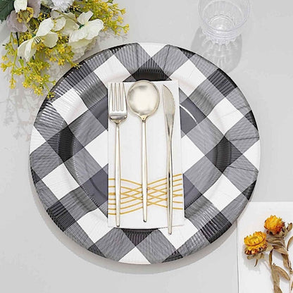Home Collection Pack of 10 Round Disposable Paper Charger Plates 13 Inch