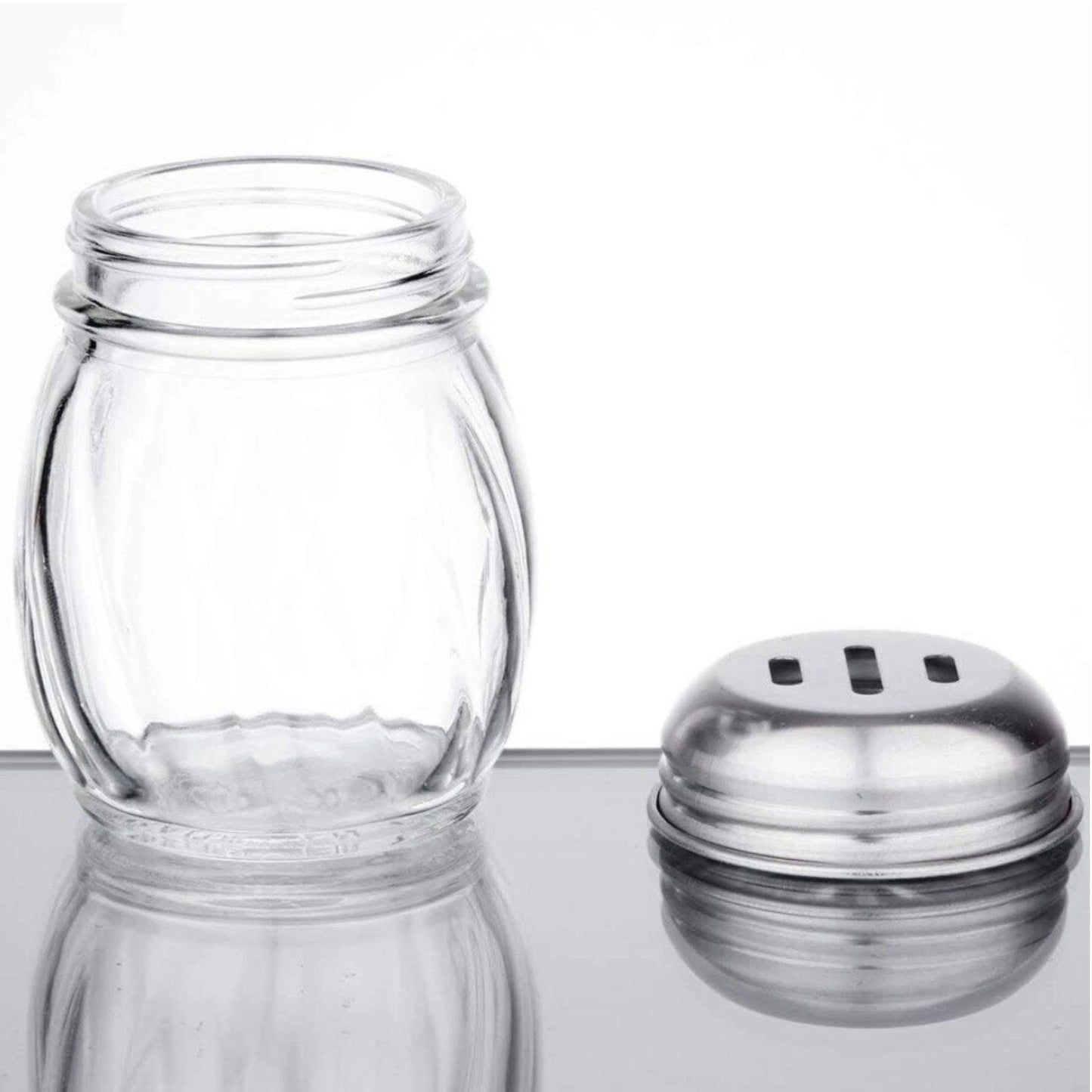 Home Collection 6 oz Glass Cheese and Pepper Shakers