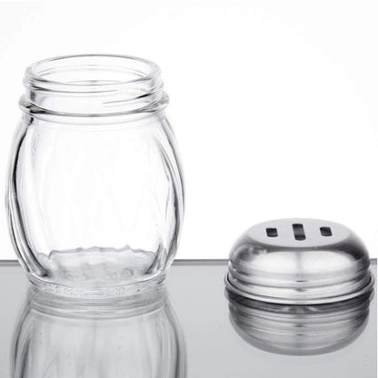 Home Collection 6 oz Glass Cheese and Pepper Shakers