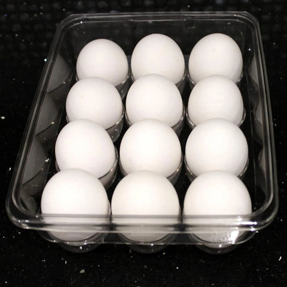 Home Collection Clear Stackable 12 Egg Holder with Lid