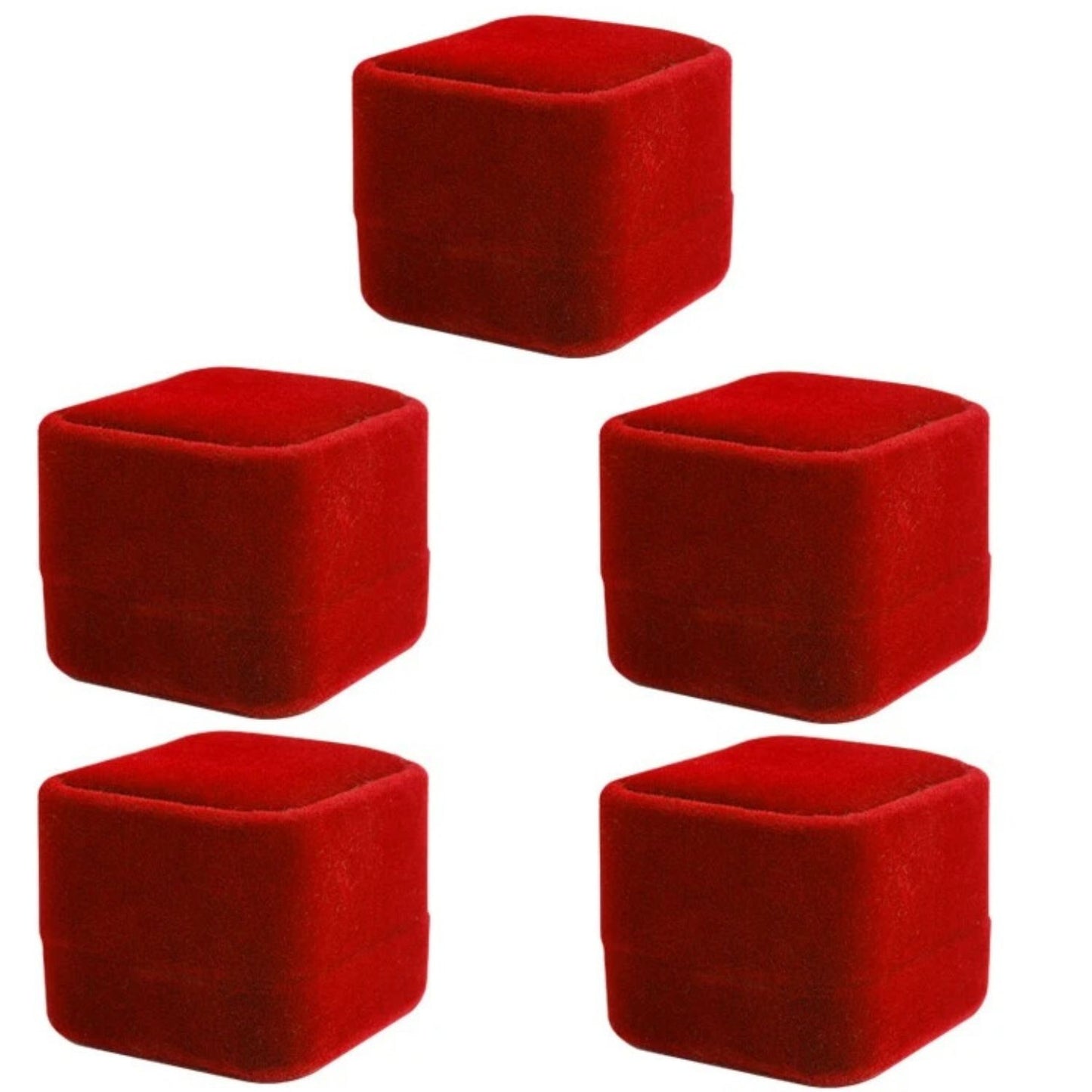 Home Collection 5-Pack Red Velvet Jewelry Gift Boxes