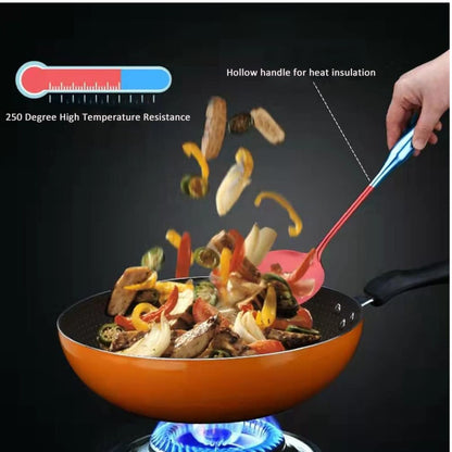 Home Collection Stainless Steel Cooking Utensils Set with Long Handles