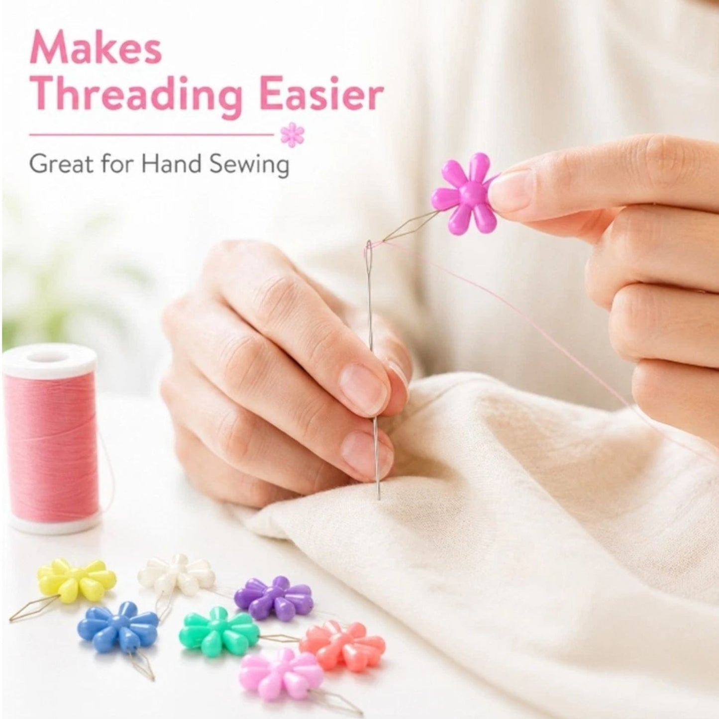 Home Collection Pack of 20 Needle Threader Set Wire Loop Easy Threaders