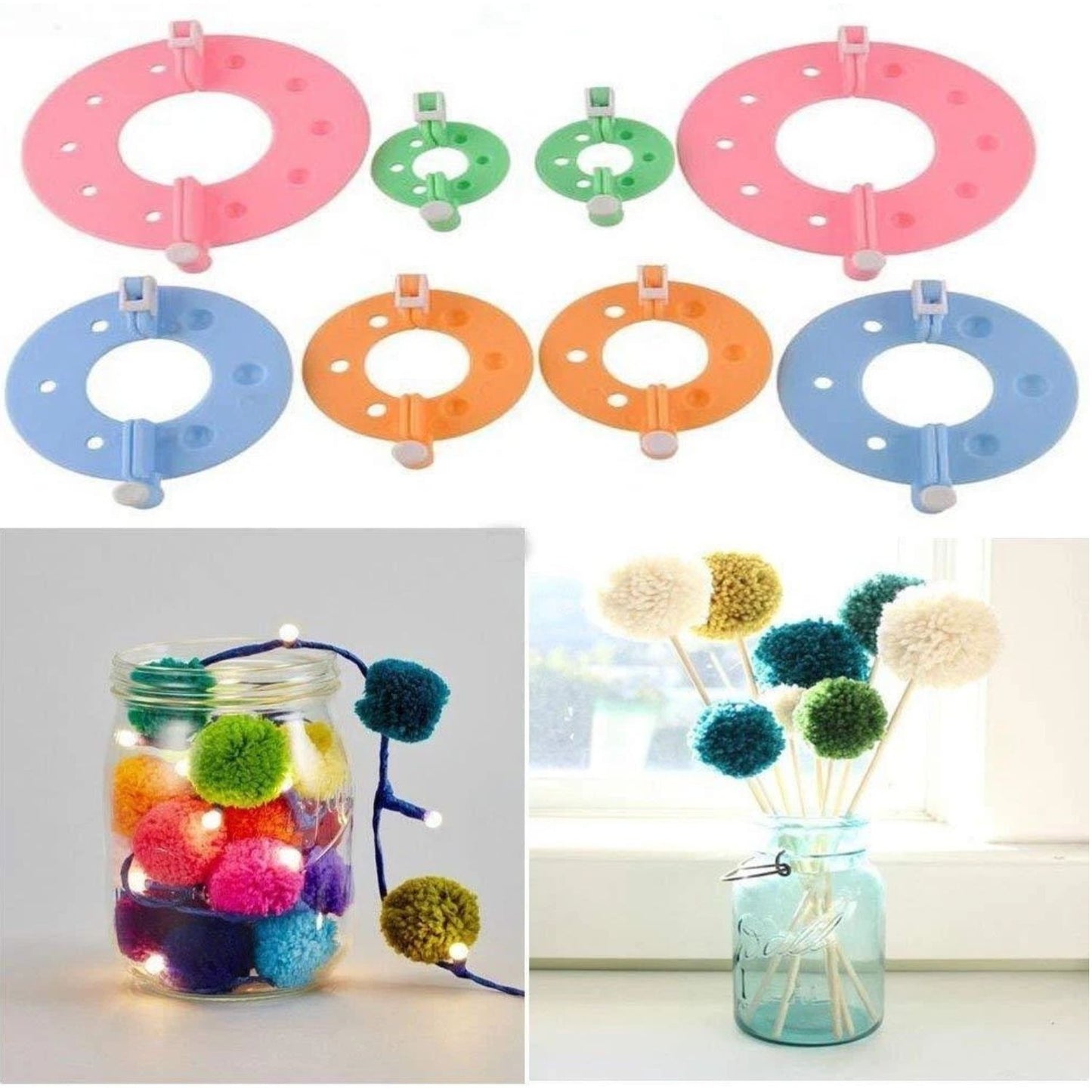 Home Collection 4 Size Pom Pom Maker Set