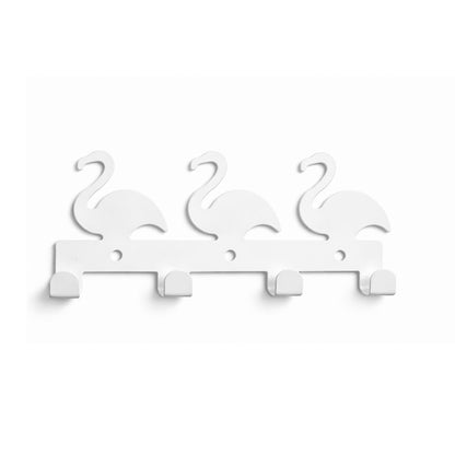 Home Collection Swan Wall Hook Rack 4 Hook Metal Key Holder