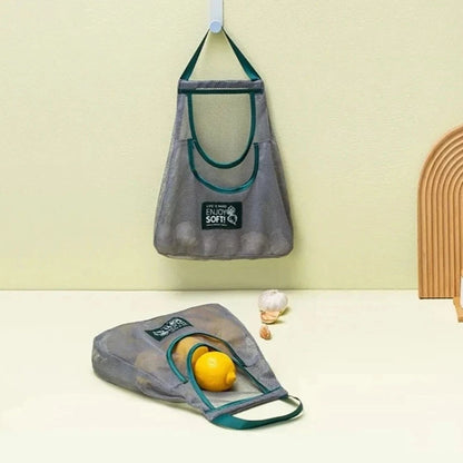 Home Collection Pack of 3 Mesh Produce Bags Hanging Fruit and Vegetable Storage Bag