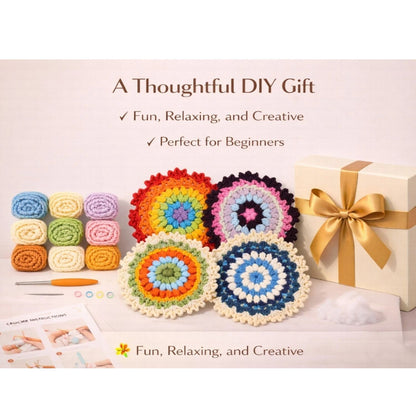 Home Collection Coaster Flower Pot Crochet Kit for Beginners