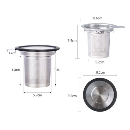 Home Collection Stainless Steel Tea Infuser with Silicone Lid Extra Fine Mesh Strainer