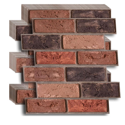 Home Collection 10Pcs 3D Faux Brick Wall Panels