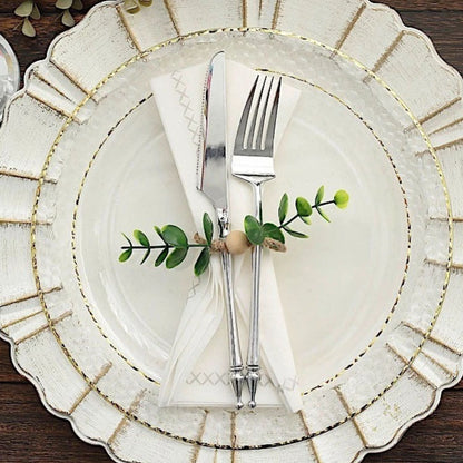 Home Collection 8-Pack Natural Green Jute Napkin Rings