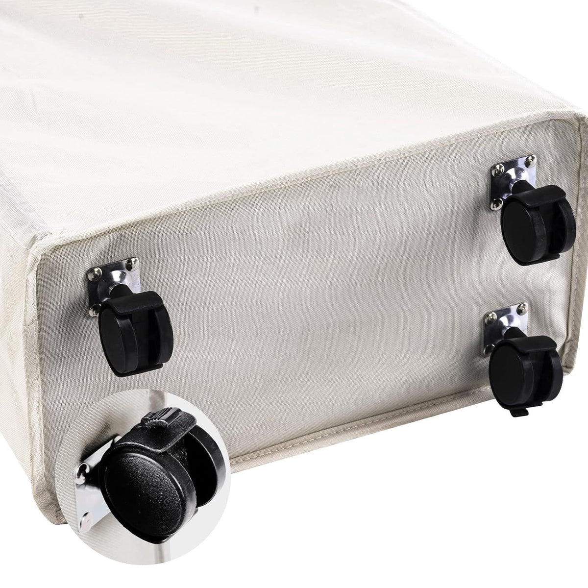Home Collection 45L Slim Rolling Laundry Hamper with Wheels and Adjustable Handles