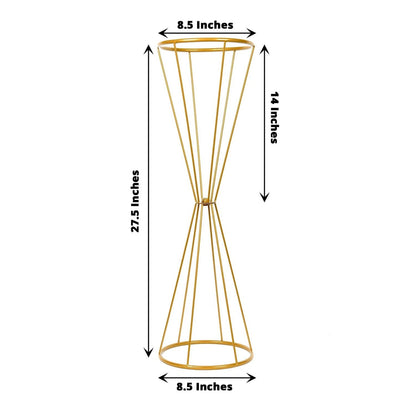 Home Collection Reversible Geometric Metal Flower Stand 27" Gold